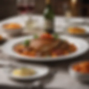 Elegant Presentation of a Quick Dinner A beautifully plated dish showcasing a flavorful Friday night feast