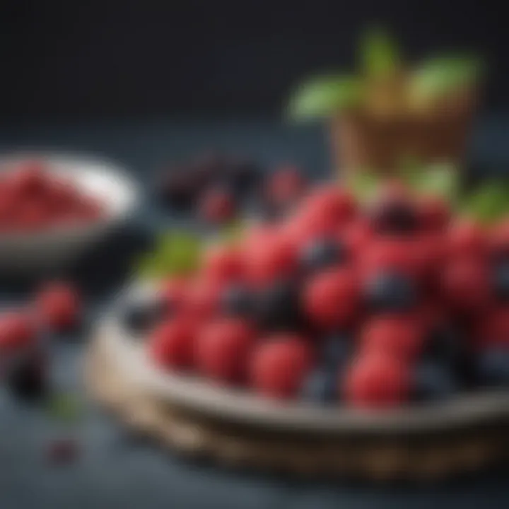 Colorful plate of berries bursting with antioxidants