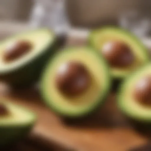 Fresh avocados rich in healthy fats