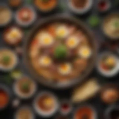 Ramen-Inspired Appetizers for Social Gatherings A visually appealing platter of ramen-inspired appetizers at a gathering