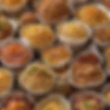 An array of ramen snack varieties showcasing vibrant packaging and diverse flavors