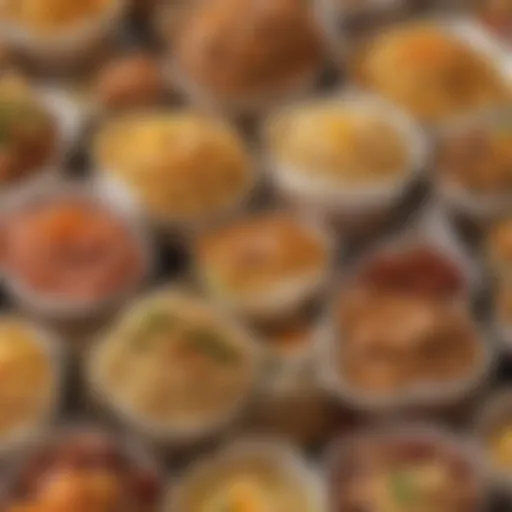 An array of ramen snack varieties showcasing vibrant packaging and diverse flavors