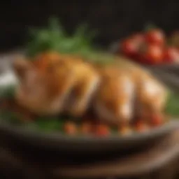 A vibrant display of ranch chicken garnished with herbs