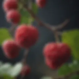 Close-up view of rowen berries on a branch