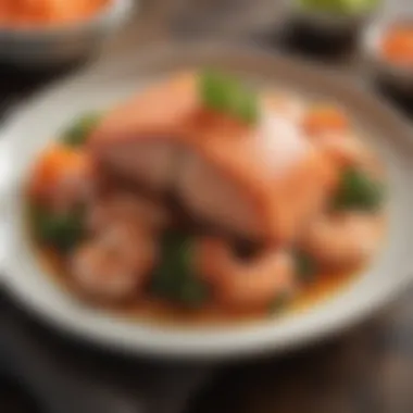 Culinary Artistry of Alaskan Seafood Beautifully plated seafood dish illustrating culinary creativity
