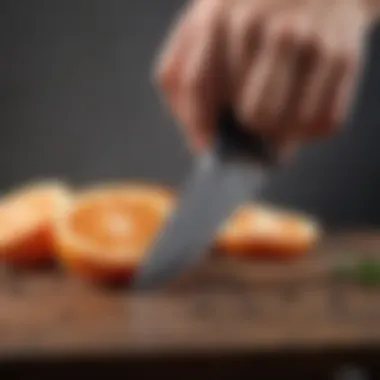 Ergonomic knife handle demonstrating comfort and grip