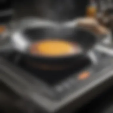 Understanding Induction Technology Close-up of a pan's magnetic base demonstrating induction technology