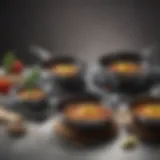 Collection of various induction-compatible pans showcasing diverse materials