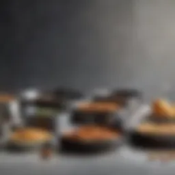 A variety of pans showcasing different materials and finishes