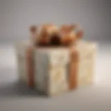 A beautifully wrapped gift box adorned with a ribbon, symbolizing thoughtfulness.