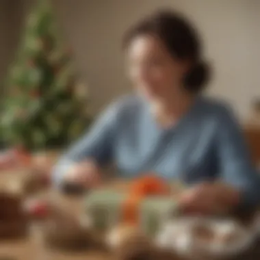 The Joy of Thoughtful Giving A joyful recipient unwrapping a thoughtfully chosen gift, capturing the essence of joy.