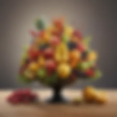 A customized fruit bouquet showcasing various fruits