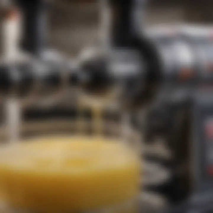Close-up view of the twin gear system in the Slowstar Juicer highlighting its unique feature.
