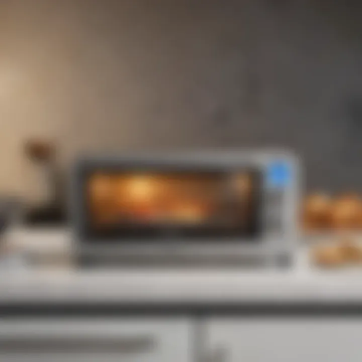 User interface of the smart toaster oven displayed on a smartphone app.