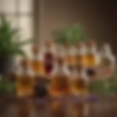 Essential Oils for Ambiance A collection of essential oils displayed elegantly