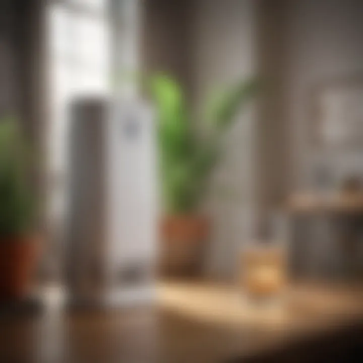 Air purifier enhancing the room's atmosphere