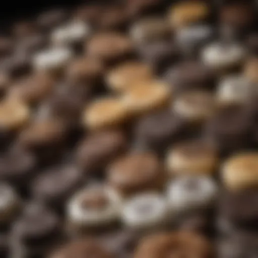 A close-up view of various stuffed Oreos showcasing different fillings.
