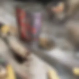 A vibrant can of Taco Bell energy drink surrounded by fresh ingredients