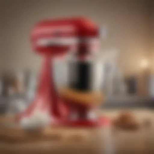 A sleek KitchenAid mixer in a vibrant color