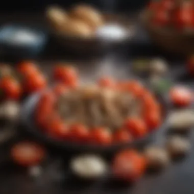 Umami Ingredients for Flavor Depth A selection of umami-rich ingredients like mushrooms and tomatoes