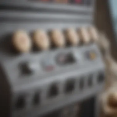 Close-up of the control panel on a Taylor made ice cream machine