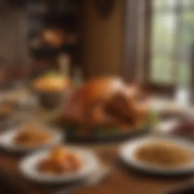 Warm Ambiance of Thanksgiving Festive decor enhancing the dining atmosphere