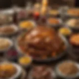 Traditional Thanksgiving spread at Cracker Barrel