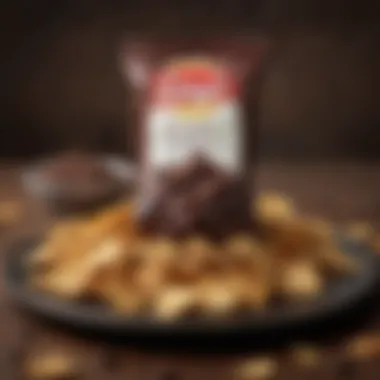 An elegant setting highlighting the contrast between chocolate and savory Lay’s chips