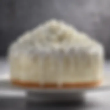 Artfully Frosted Delight A beautifully frosted dessert showcasing cream cheese frosting