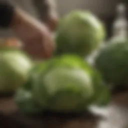 Fresh cabbage selection