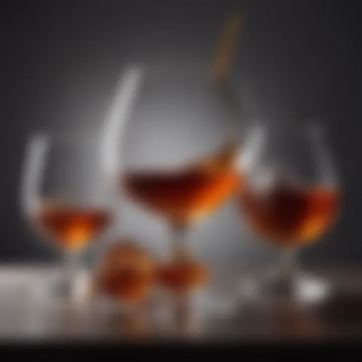 A beautifully crafted cognac glass showcasing its shape and elegance