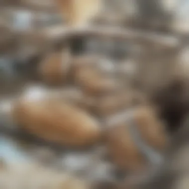 Different types of bread baked in an outdoor oven