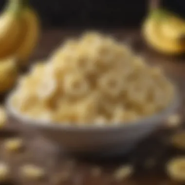 Mashed bananas providing moisture in baking