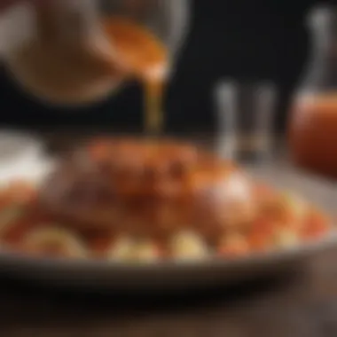 Bob Sauce Enhancing Gourmet Dishes Close-up of bob sauce drizzled over gourmet food