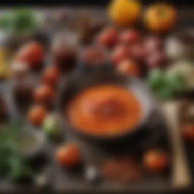 Fresh Ingredients for Bob Sauce Recipes A creative display of fresh ingredients used in bob sauce recipes