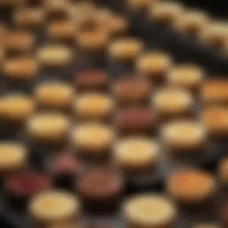 A variety of small cheesecake pans displayed elegantly.