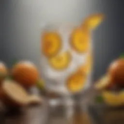 A refreshing glass of natural spiked seltzer with citrus fruits