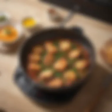 Electric frying skillet showcasing various cooking settings