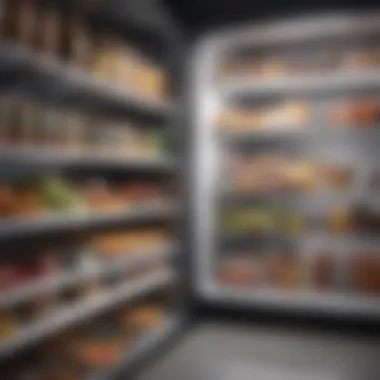 Categorized frozen goods demonstrating efficient storage solutions