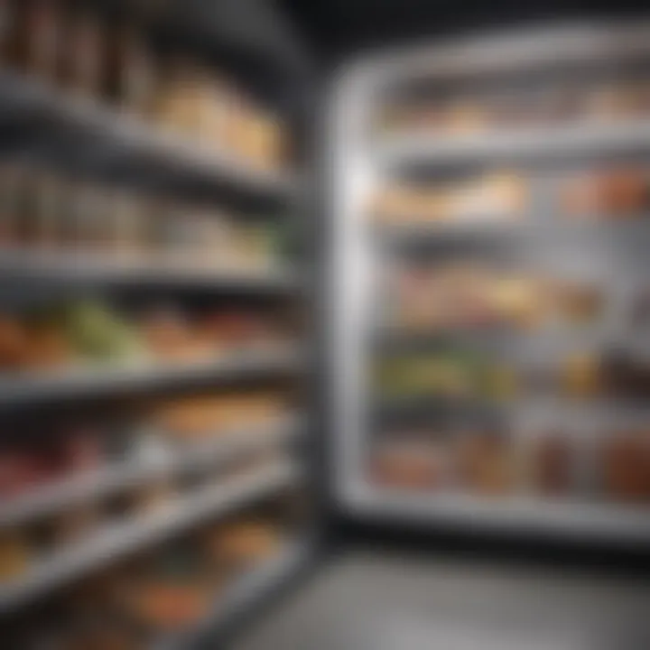 Categorized frozen goods demonstrating efficient storage solutions