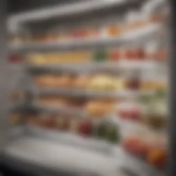 Neatly arranged frozen foods in clear containers