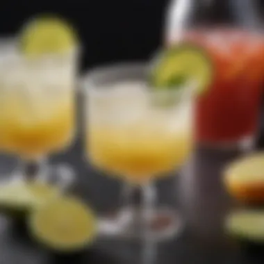 Vibrant Margarita Mocktail A vibrant glass of margarita mocktail adorned with fresh citrus slices