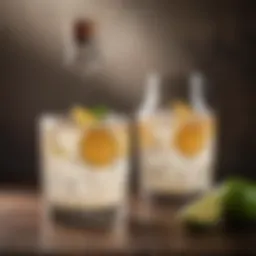 A selection of premium white rums