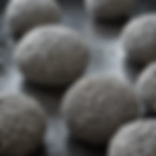 A close-up view of stainless steel scrubbies showcasing their texture and shine.