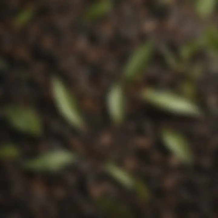 Close-up of black tea leaves