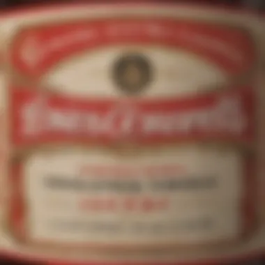 Close-up of a classic soda label showcasing traditional design