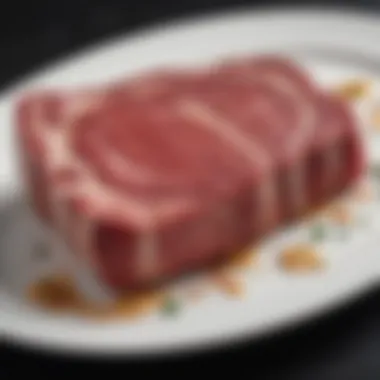Anatomical Insights of the Ribeye Filet Detailed anatomy of the ribeye filet showcasing its marbling and muscle structure