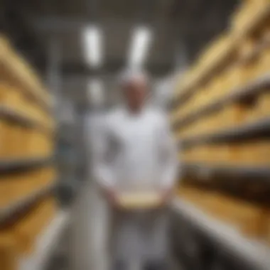 Innovative Techniques in Contemporary Cheese Production A modern cheese production facility employing innovative enzyme techniques.