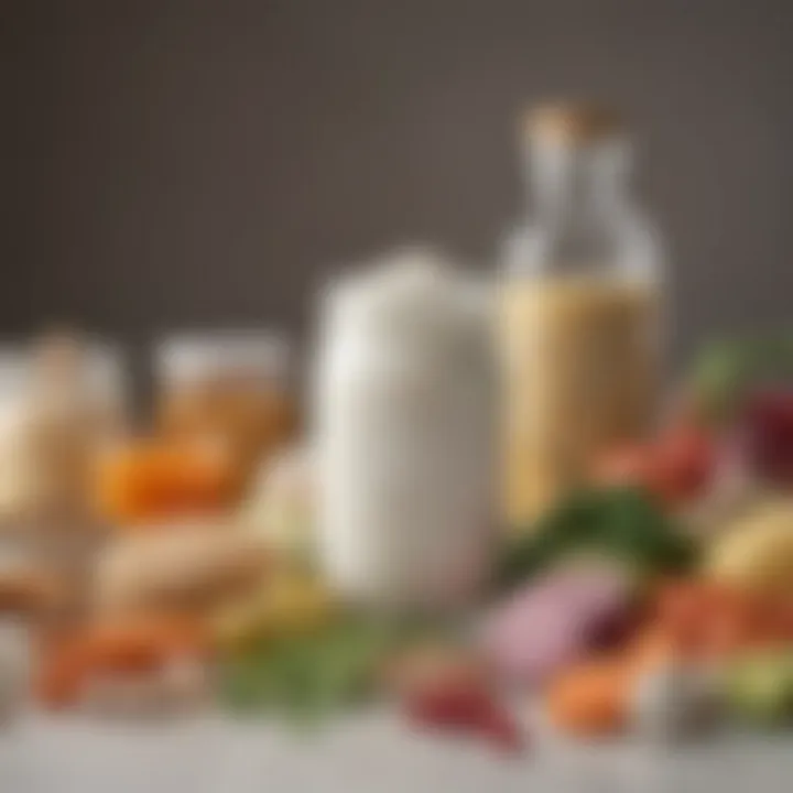 Visual representation of various dietary sources of probiotics