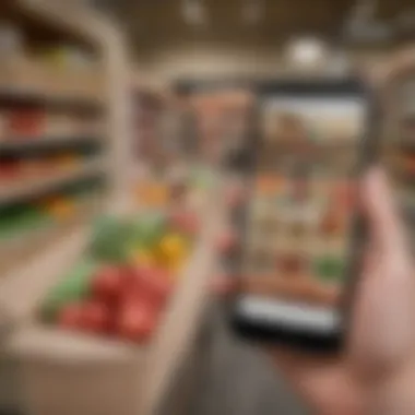 Modern Technology Enhancing Grocery Delivery A smartphone displaying Trader Joe's delivery app